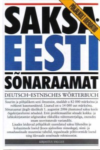 Image of Saksa-eesti sõnaraamat = Deutsch-Estnisches Wörterbuch